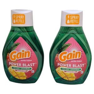 Gain Power Blast Dish Spray Refill 16 fl‎ oz Apple Mango Tango Scent Lot of 2